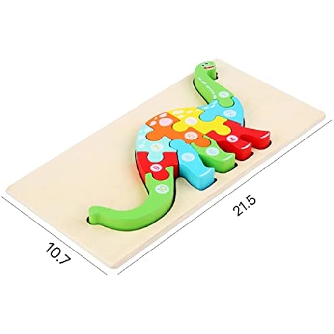 WOODEN 3D PUZZLES (PARROT, DINOSAUR, BUS, AIRPLANE) EDUCATIONAL AND LEARNING WOODEN TODDLER PUZZLES FOR KIDS AGES 2-5 YRS| 3D TOY FOR PLAY AND LEARN | - Image 3